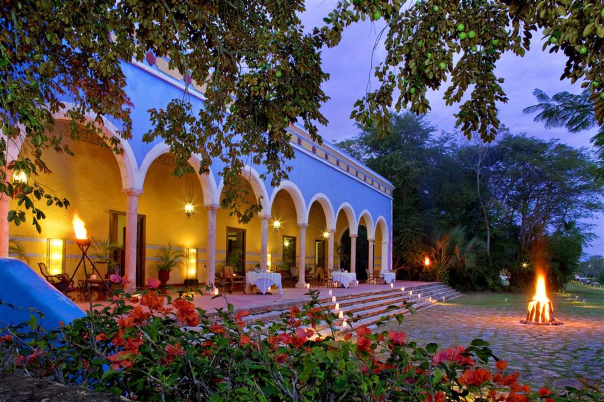 Готель Hacienda Santa Rosa De Lima Ресторан фото